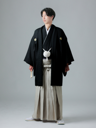 黒正絹/ベージュ