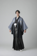 グラデーション×黒格子