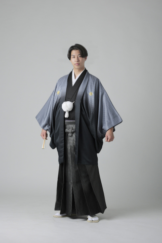 グラデーション×黒格子