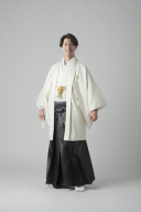 アイボリー×黒格子