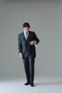 ダークネイビーストライプチェックタイ