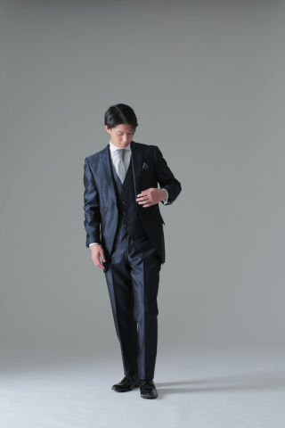 ダークネイビーストライプチェックタイ