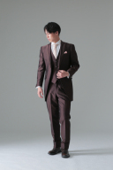 ブラウンピンクドットタイ