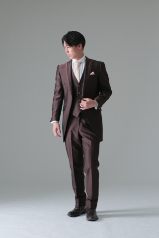 ブラウンピンクドットタイ