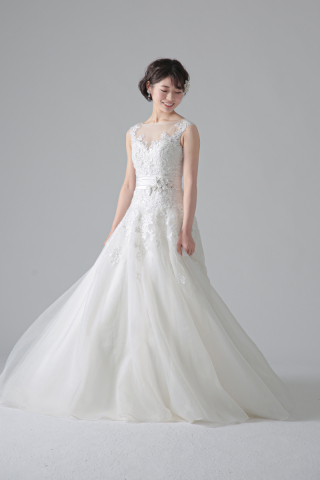 トップス刺繍ローウエストベストに花/62405