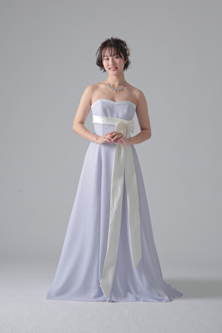 胸元レースベルト切替（パープル）/ED60600