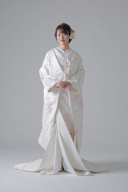 純白ピンク花/06506