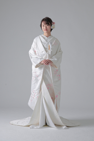 純白ピンク花/06506