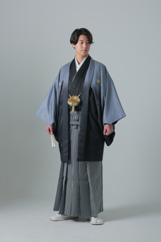 紋付袴　グラデーション紋付×スタンダード袴