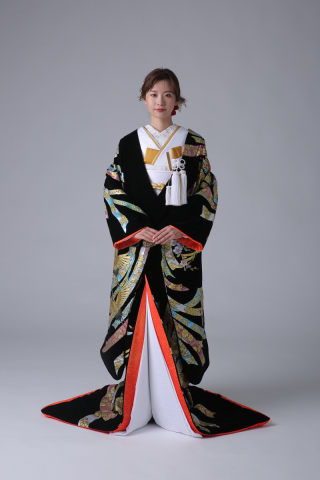 束熨斗目　金鶴/IU13552