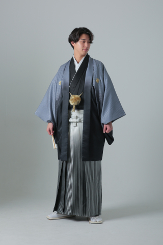 紋付袴　グラデーション紋付×グラデーション袴