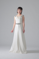 ネックラインドレープ肩ジルコン/WD62551