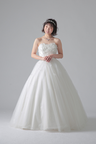 立体花パールビーズ散りばめ　62536