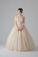 パール散りばめ刺繍ベルト（ベージュ）/ED10736