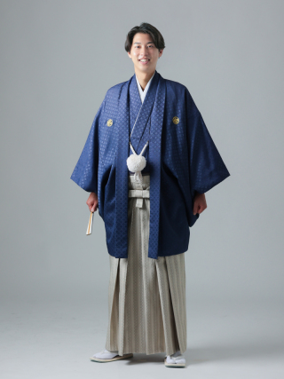 ネイビー/ベージュ