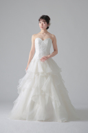 トップス刺繍ローウエストランダムフレア/62548