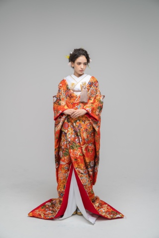 手織り赤南朝瑞宝の讃