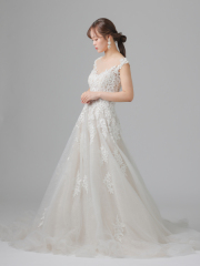 立体ホワイトビジュー刺繍/WD00510