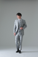 グレーチェックタイ