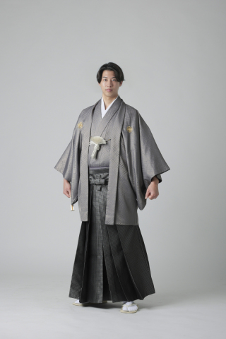 グレー×黒格子