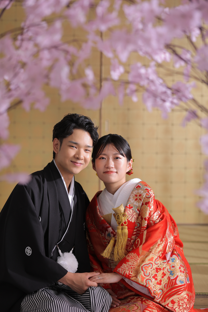 桜の下で