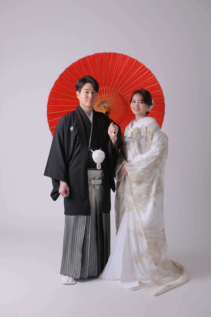 相合傘のおふたり