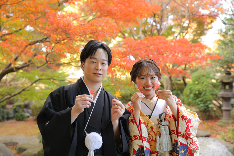 赤い紅葉といっしょに♪