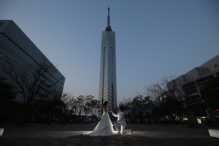 福岡タワーで夜景撮影