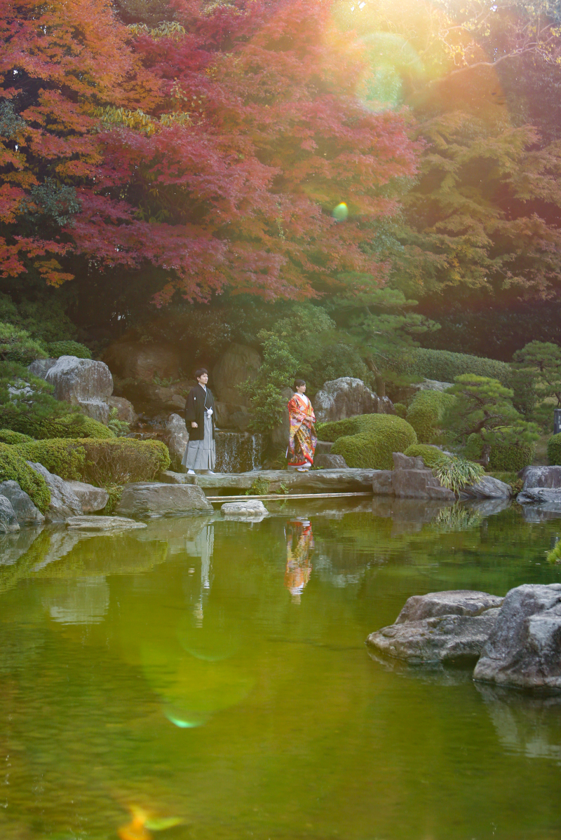 壮大な日本庭園　