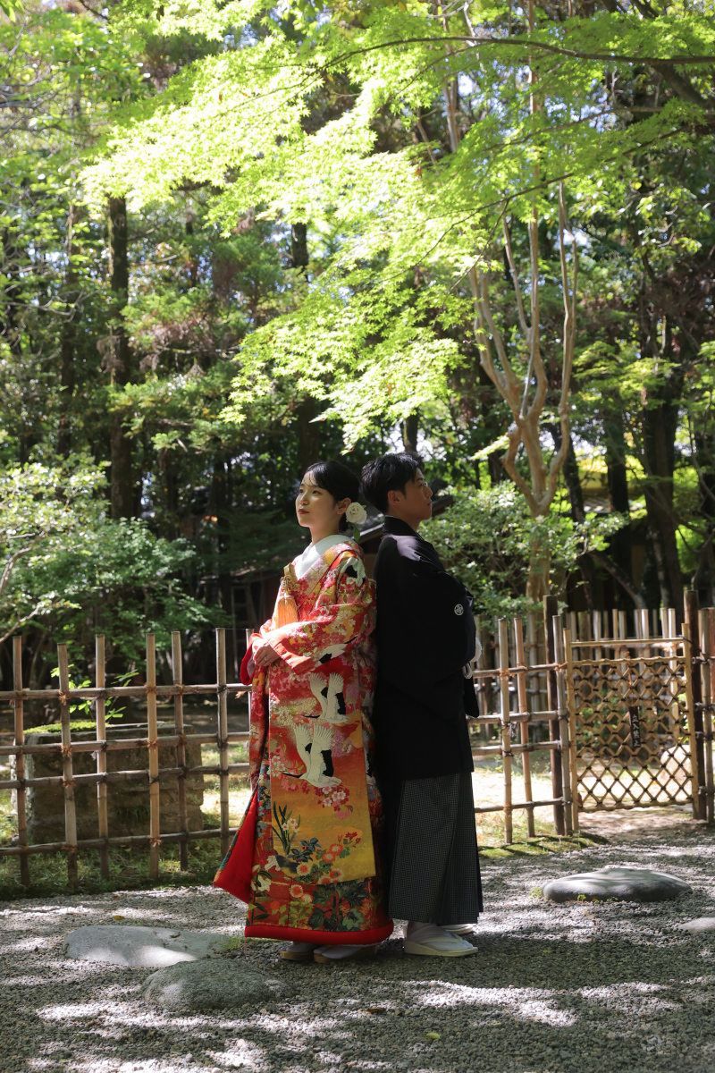 新緑の中で