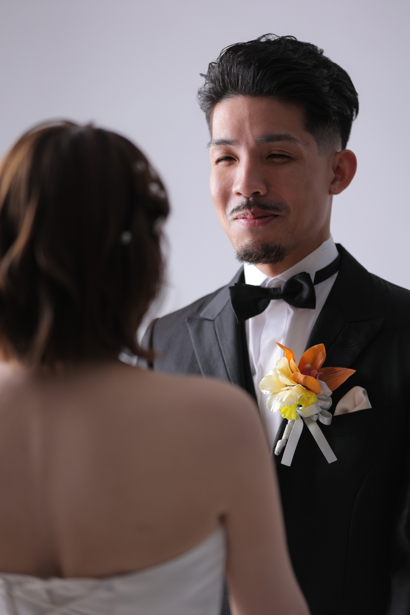 ご新郎様の微笑み