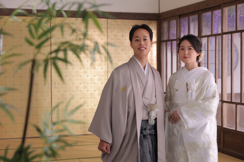 和装姿がとてもお似合いのおふたり