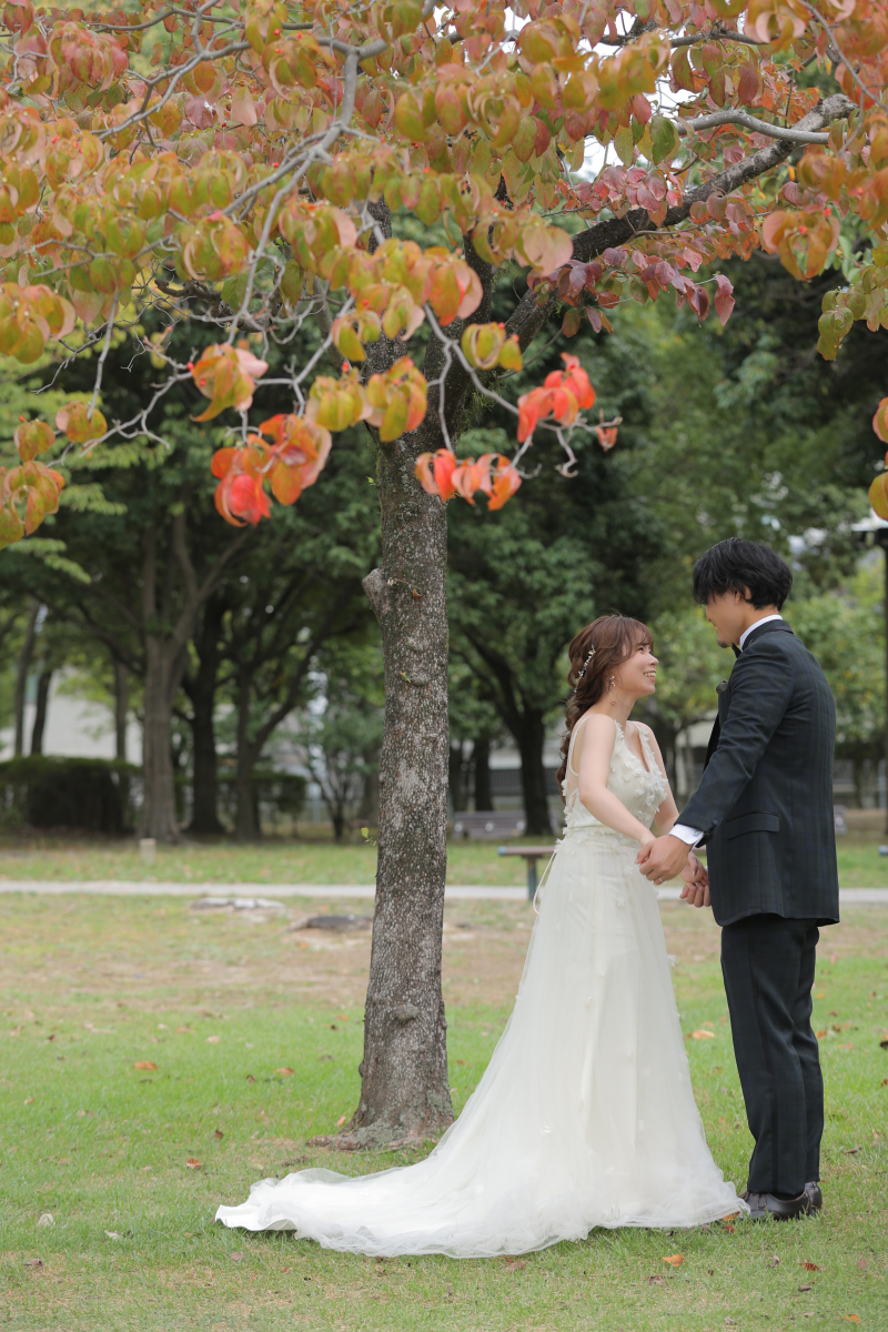 紅葉の中でダンス!