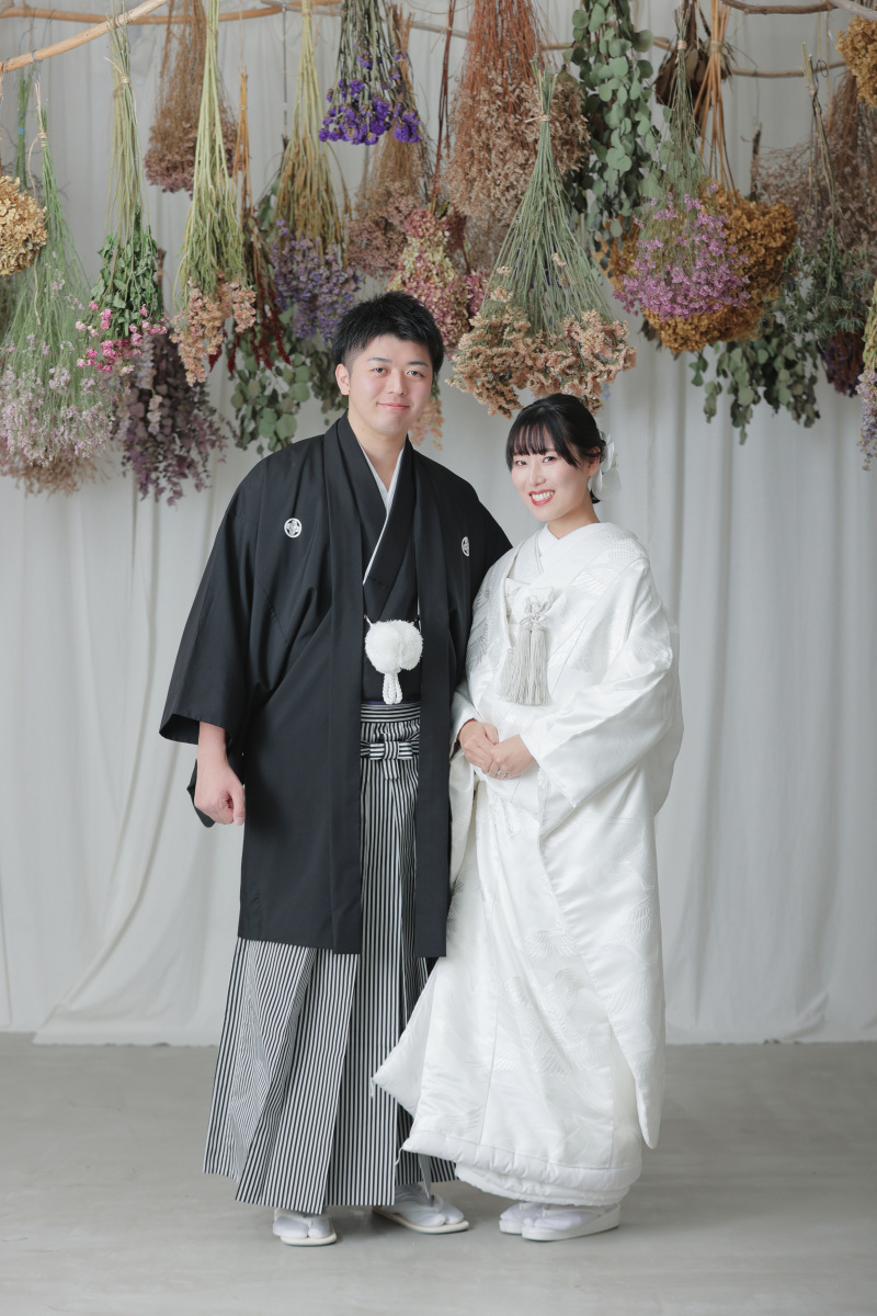 ドライフラワーの背景で