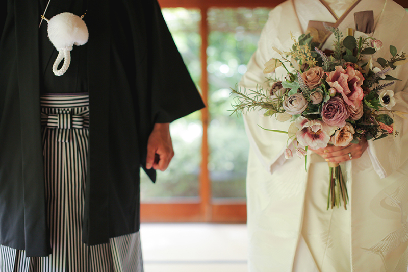 和装×ドライフラワーブーケ