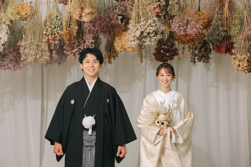 ドライフラワーと一緒に