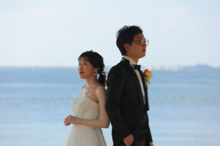 夏は海！！百道浜とおふたりの思い出の場所での撮影♪