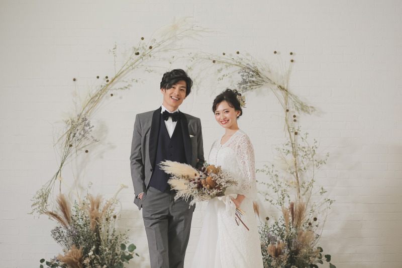 ハウススタジオ×生花が彩る結婚写真