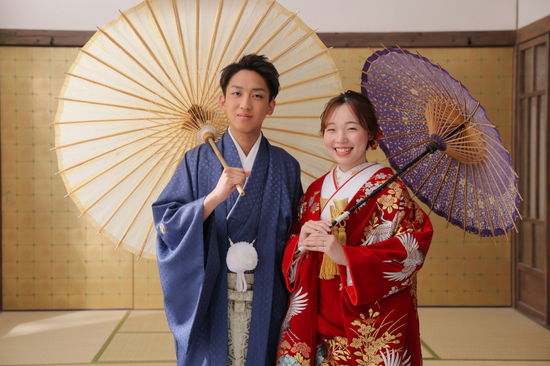 番傘を使って