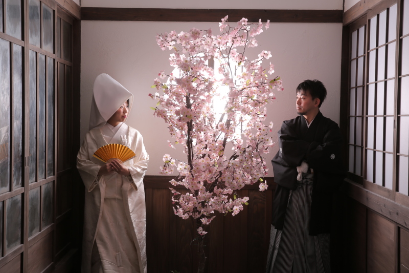 色打掛のあとは、白無垢撮影