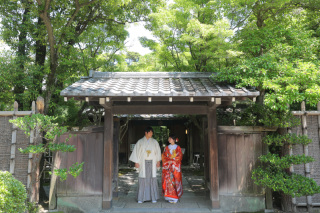 歴史ある友泉亭公園にて、和装撮影♪