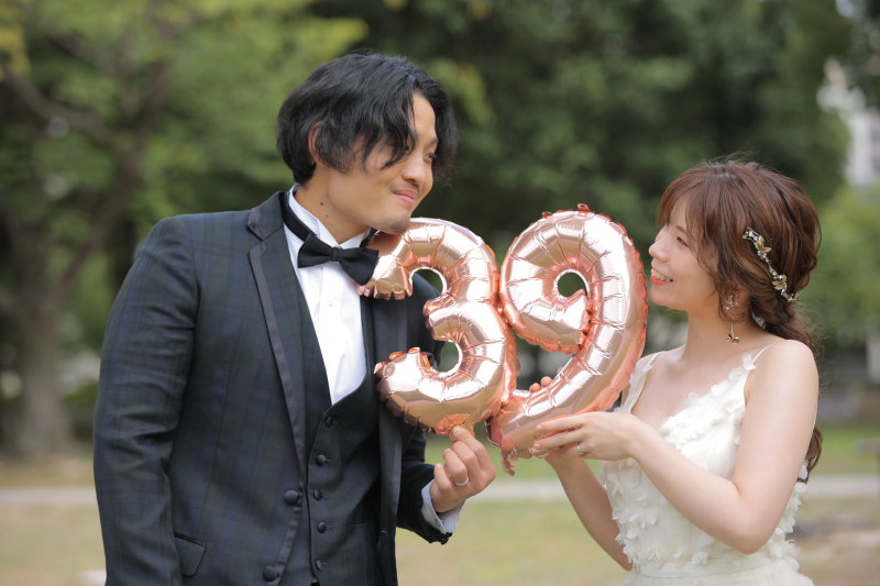 おふたりの記念日バルーンと♪