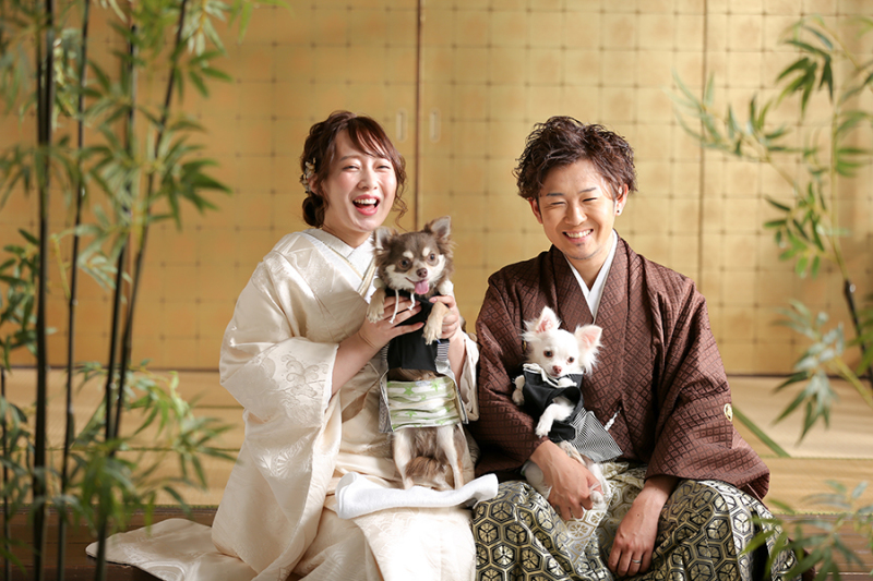 愛犬と一緒に
