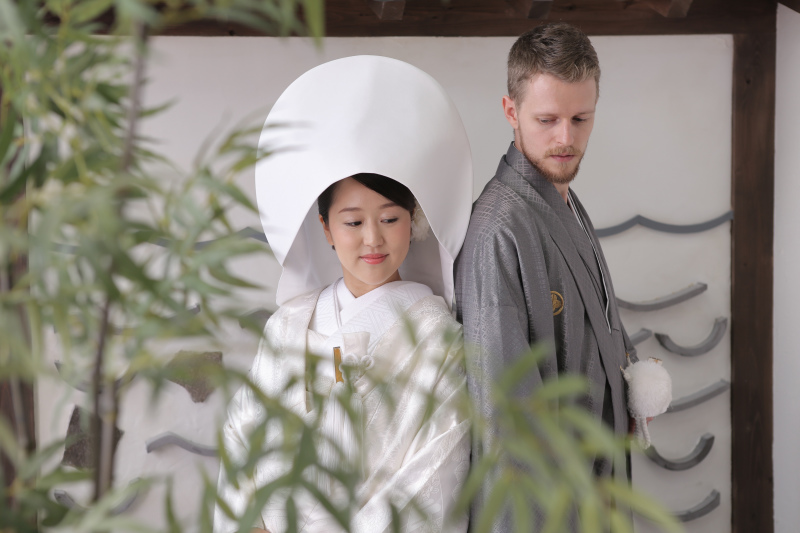 洋髪に綿帽子も素敵です☆