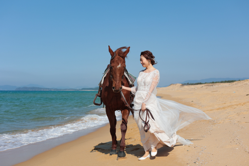 新婦さんとお馬さん