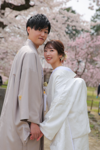 桜の季節、舞鶴公園で♪