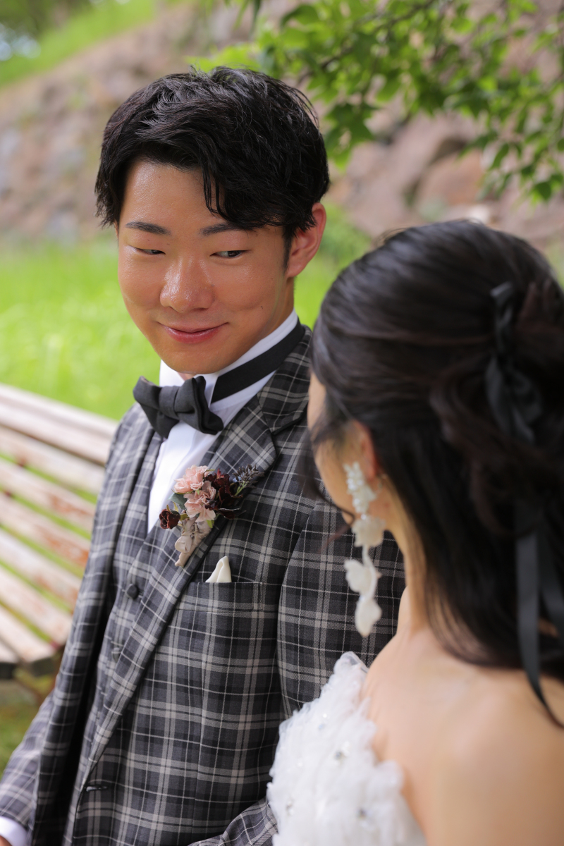 ご新郎様の笑顔