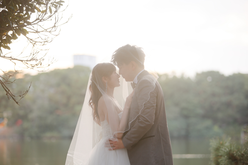 ベールを使った写真