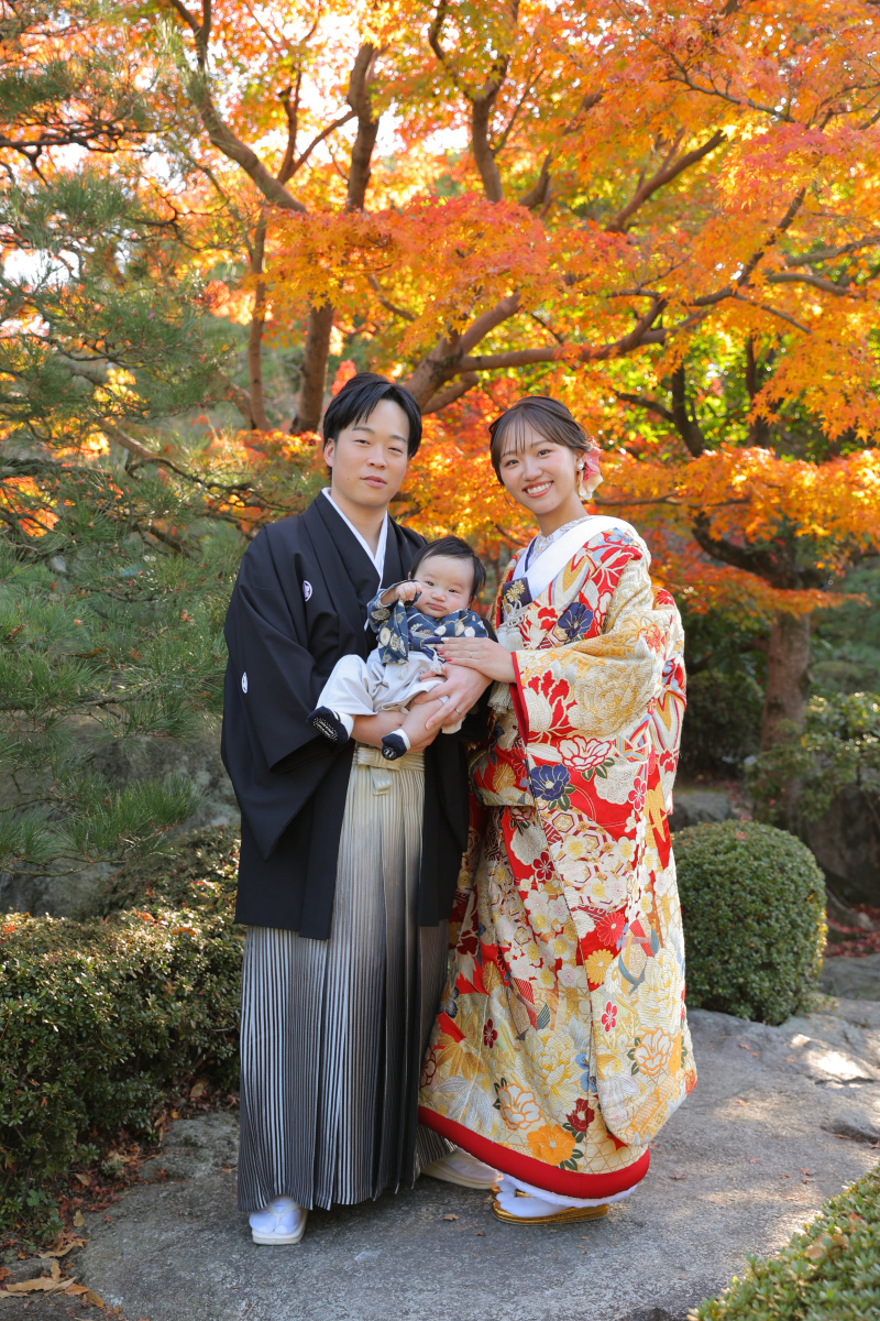 お子様と3人で撮影♪