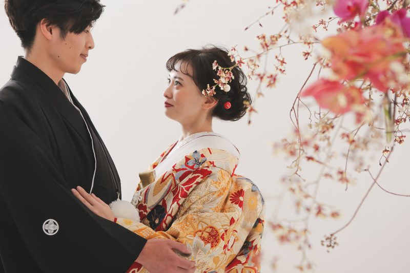 生花ならではの色鮮やかな背景